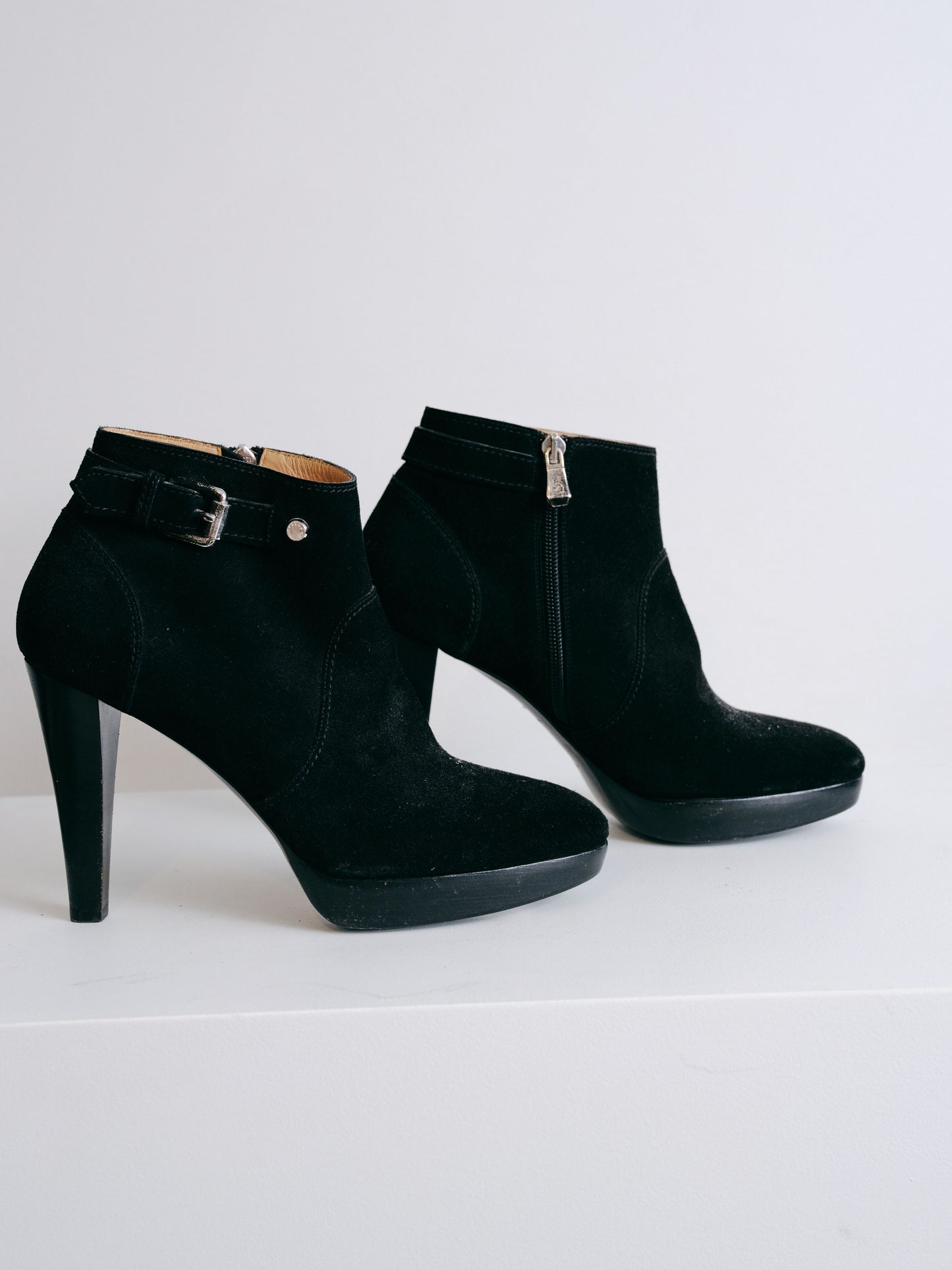 Black Suede Booties