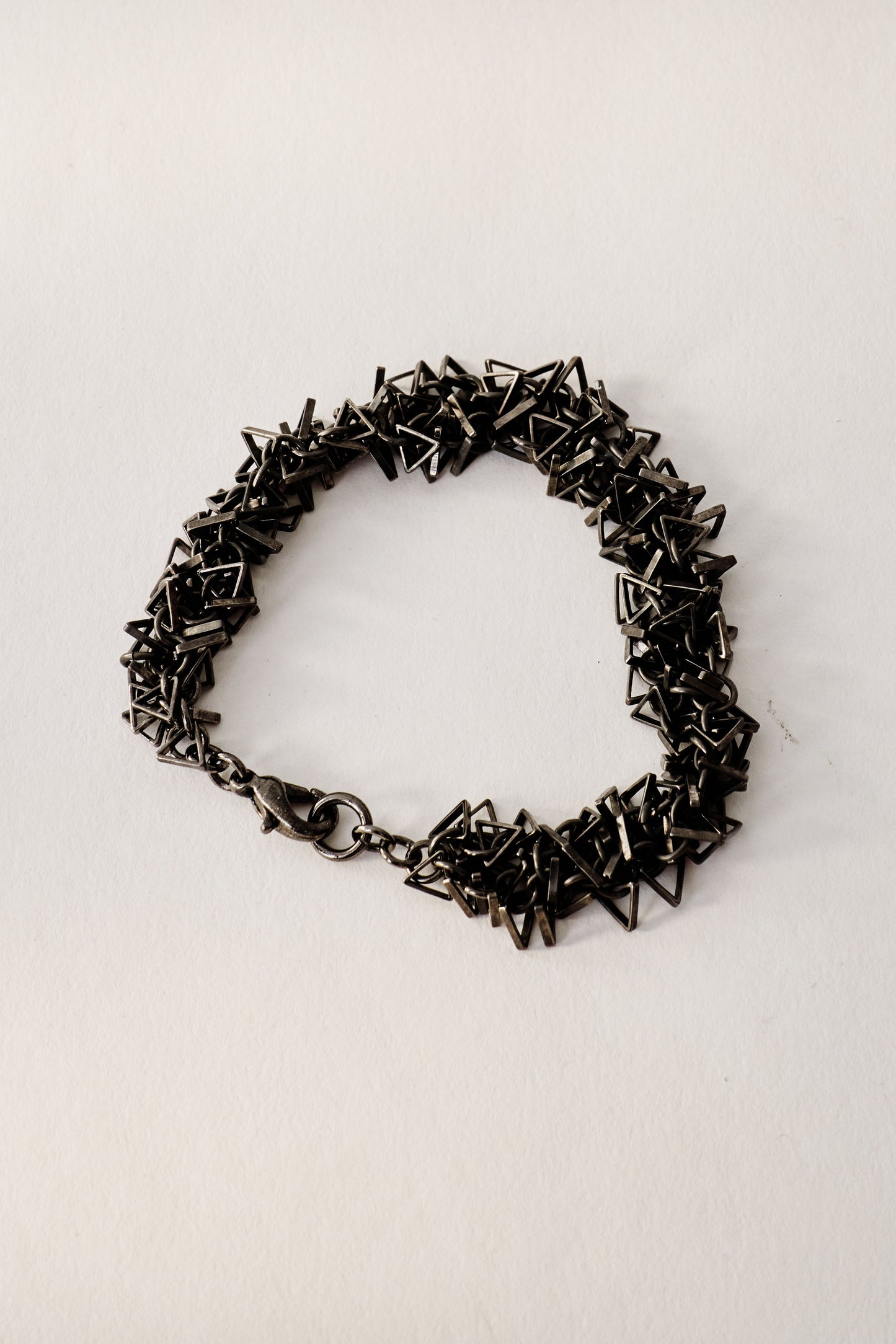 Geometric Gunmetal Bracelet