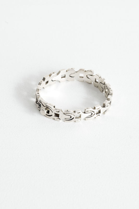 Sterling Silver Incised Link Bracelet