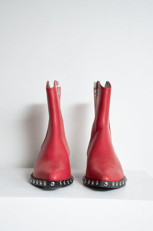 'Santiago' Red Western Boots