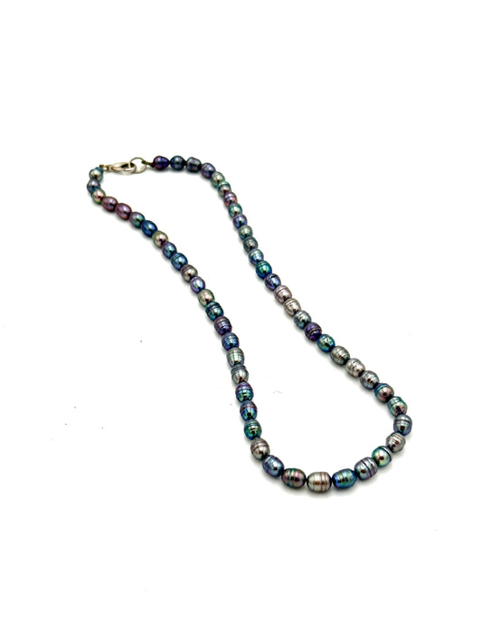 Scored Freshwater Seed Pearl Necklace