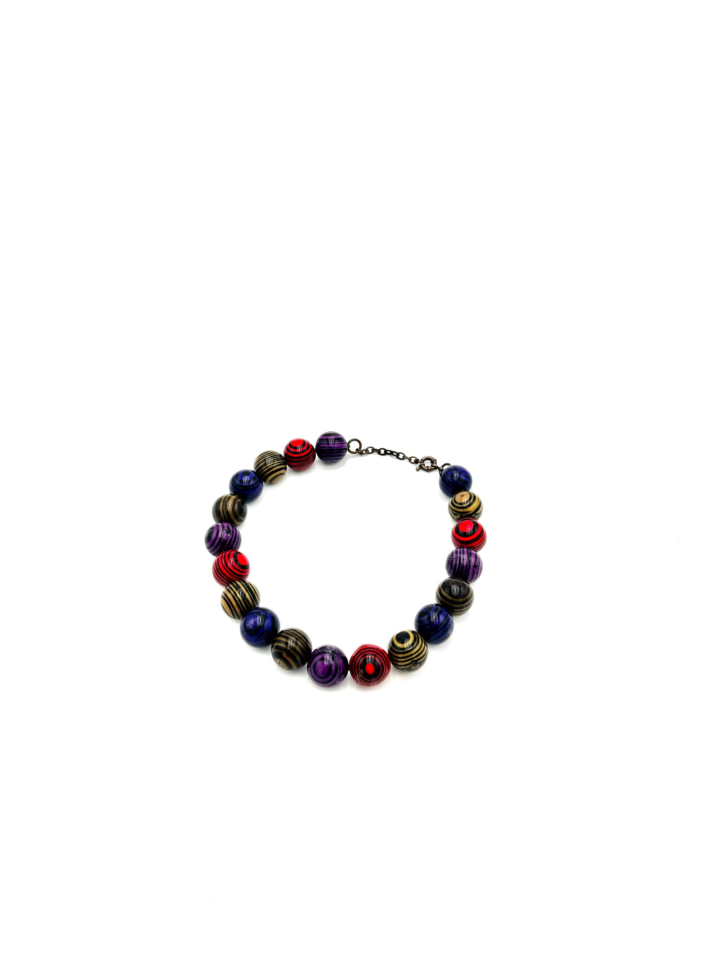 Vintage Colored Ball Necklace