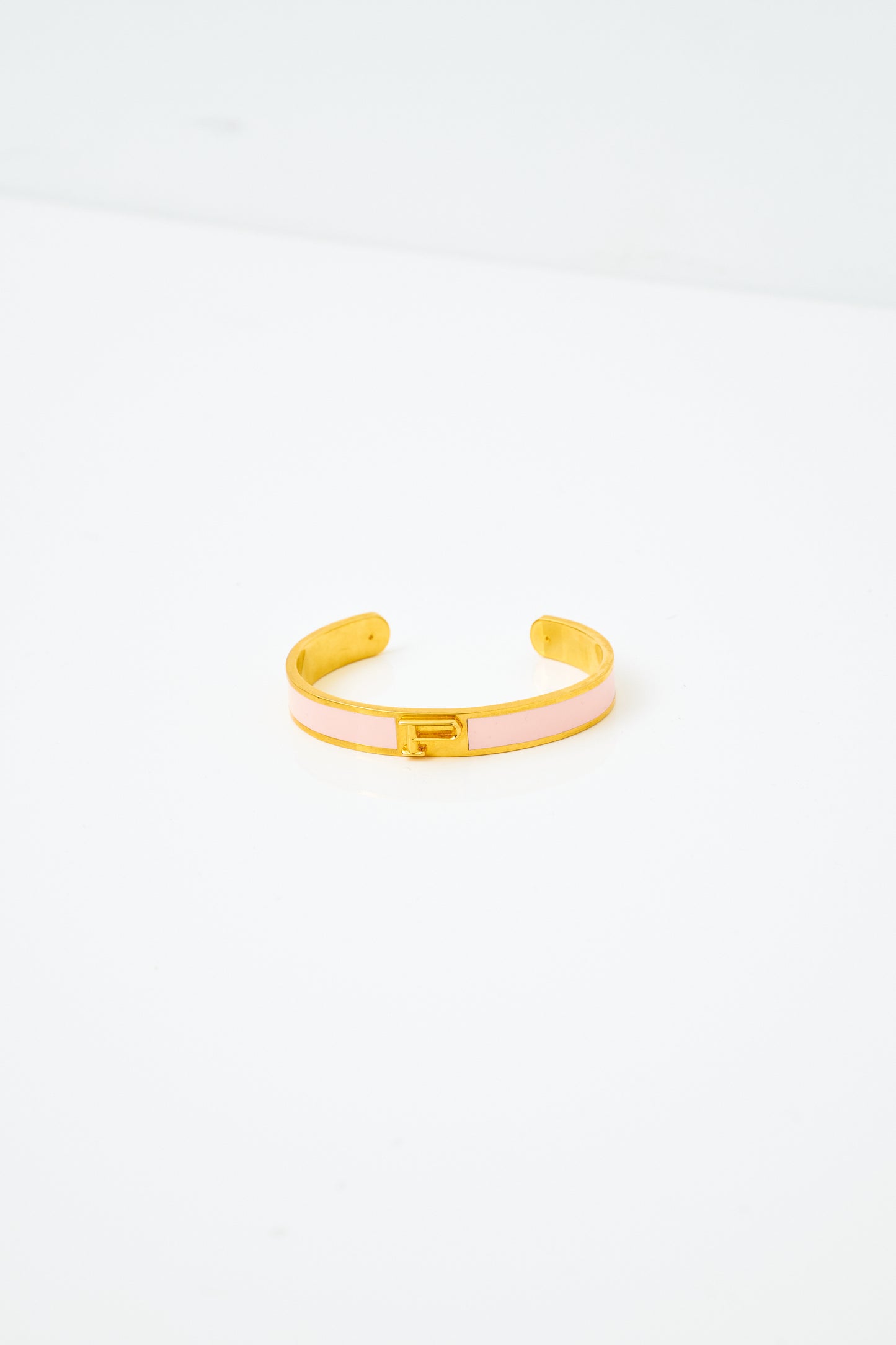 Pink Initial Bracelet- P