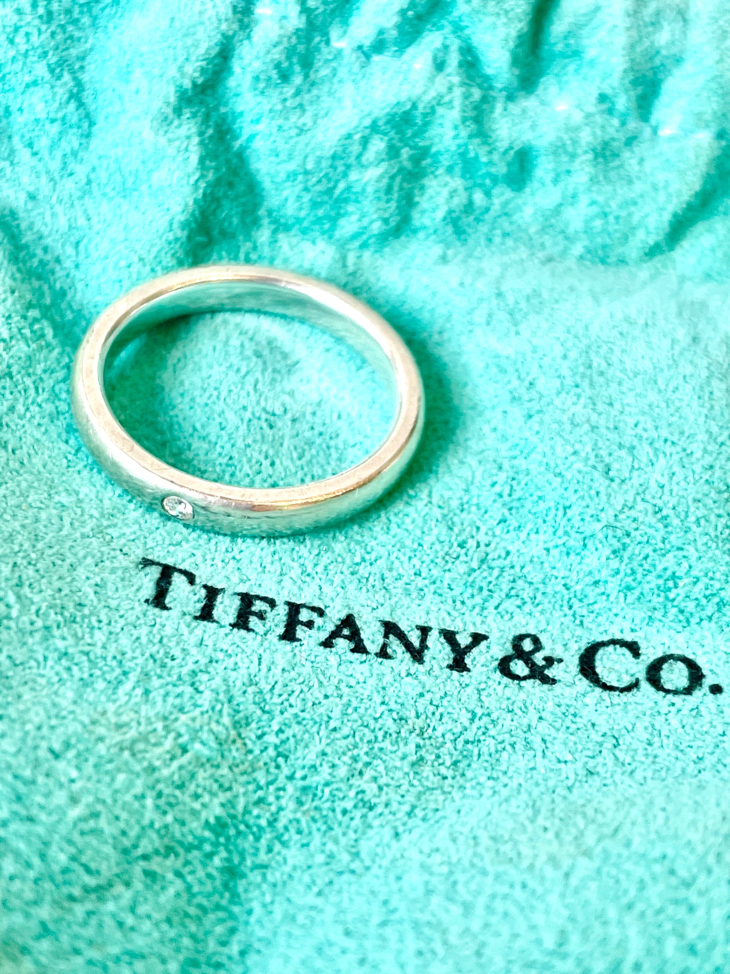 Elsa Peretti Diamond and Silver Ring