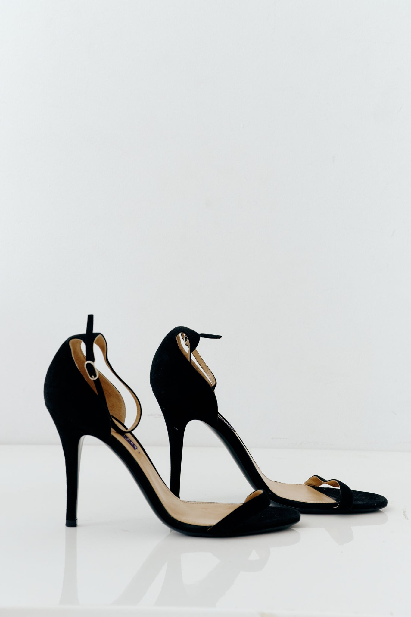 Ralph Lauren Collection Black Suede Heels
