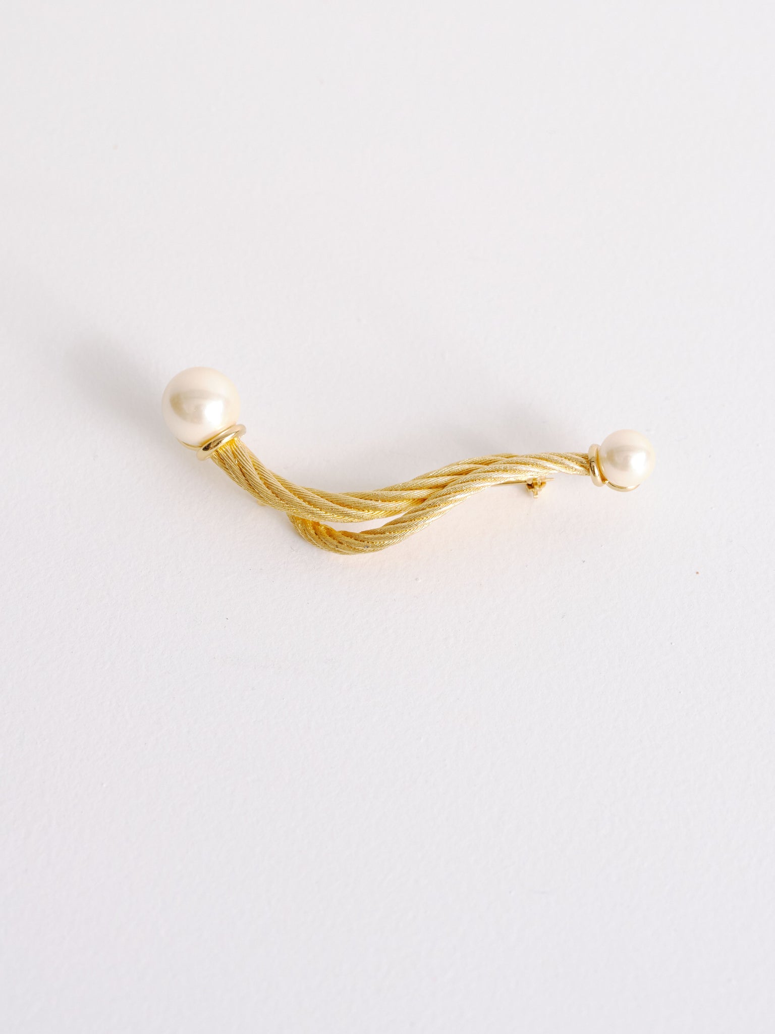Christian Dior Gold Rope Brooch