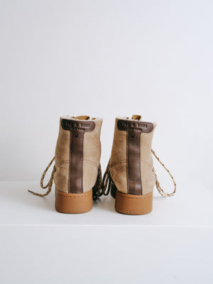 Rag & Bone Taupe/Camel Lamb/Cow Leather Boots
