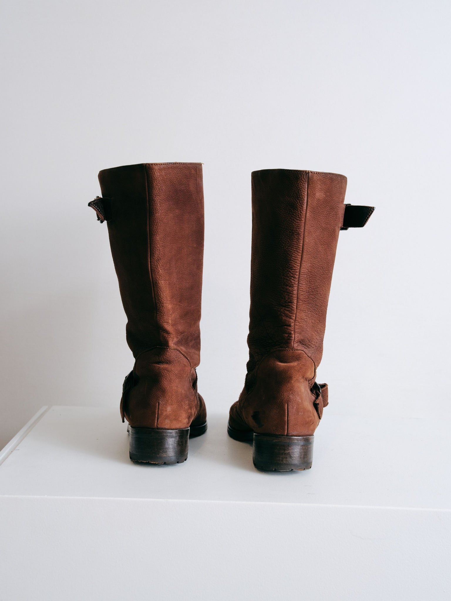 Manolo Blahnik Chocolate Leather Boots