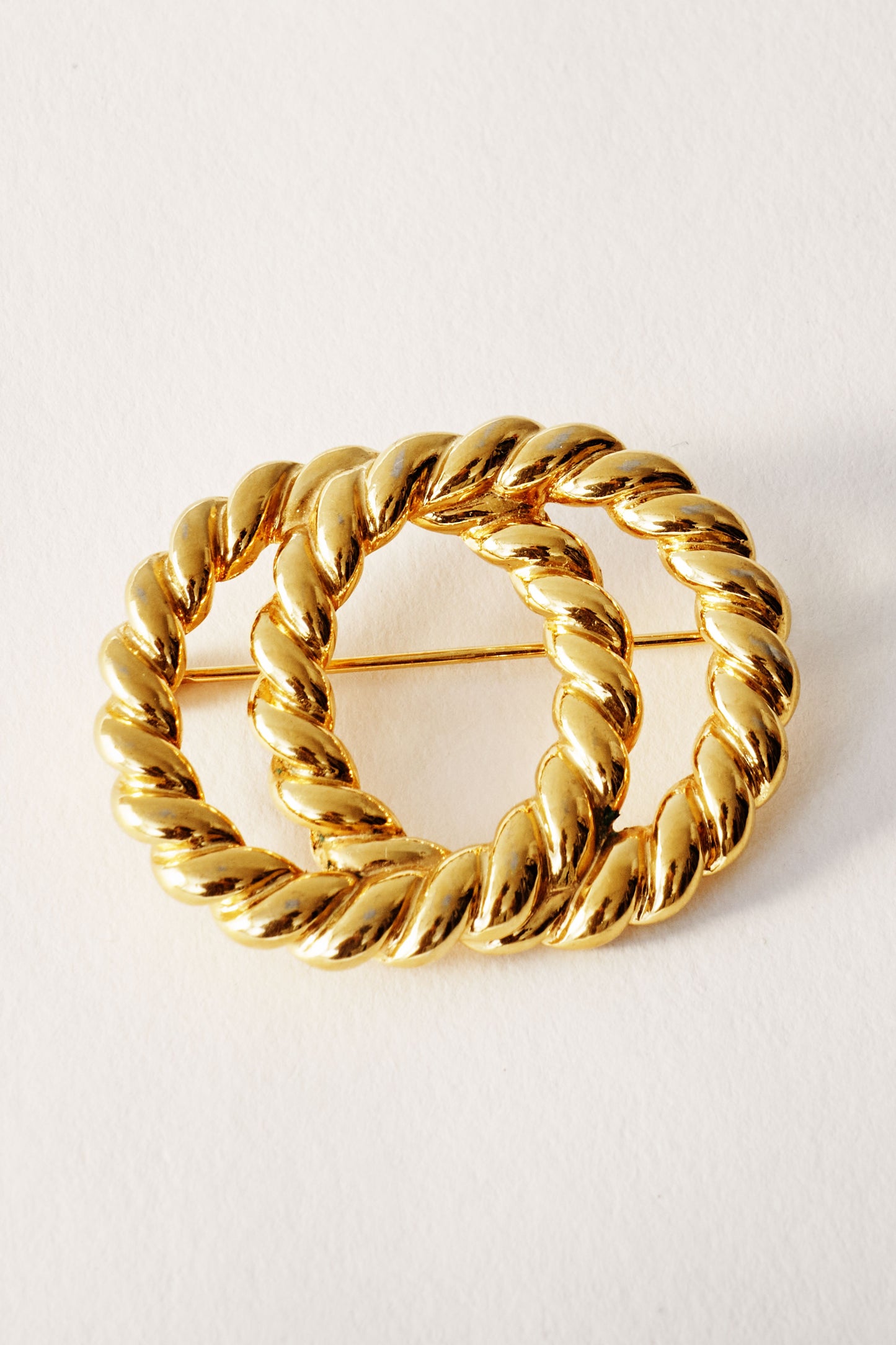 Vintage Napier Braided Gold Brooch