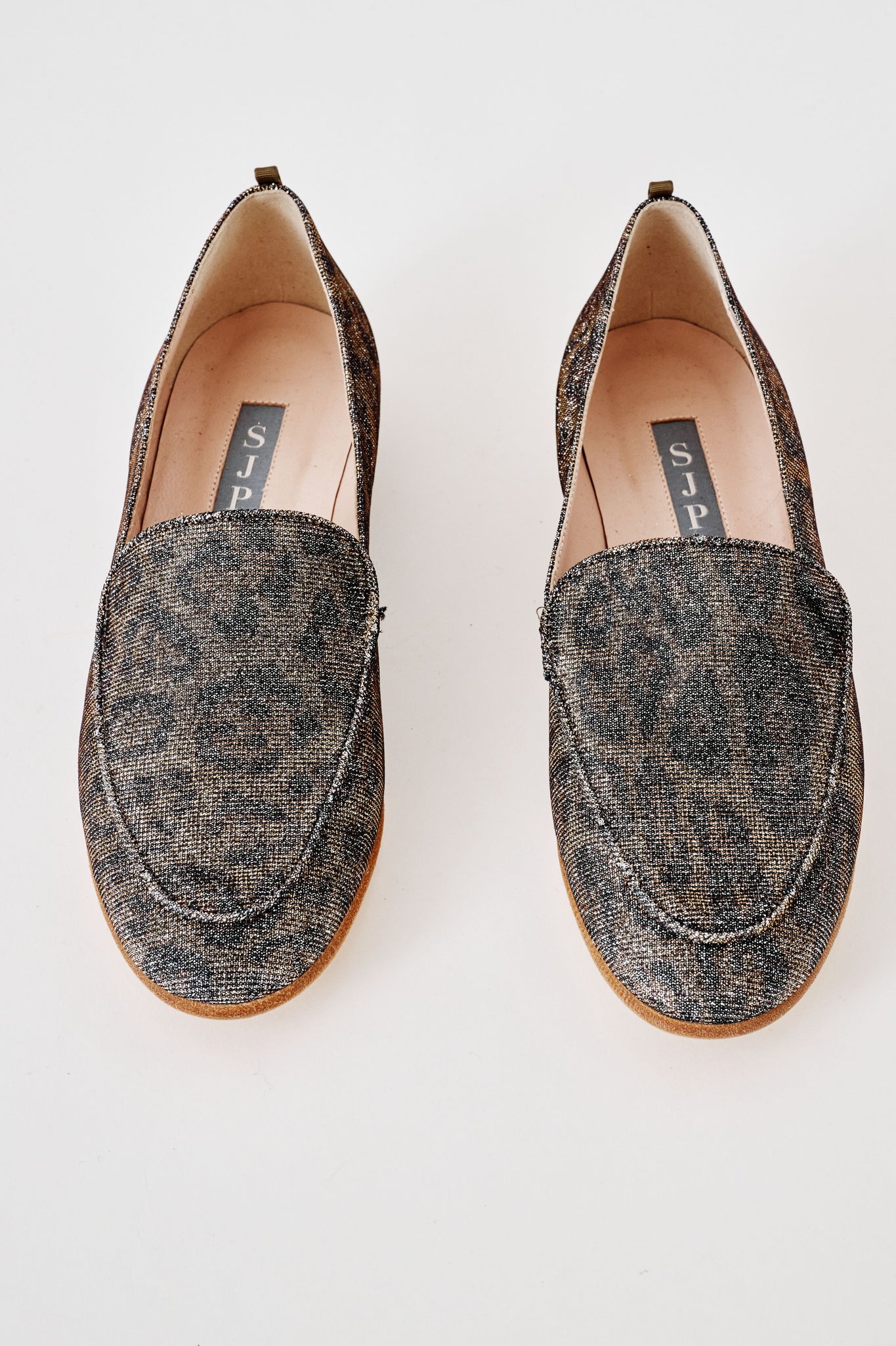 Glittery Leopard Print Loafers