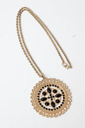 Vintage Pendant Necklace on Gold Chain