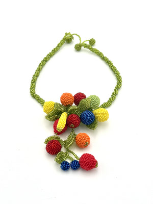 Beaded Glass Fruit Necklace