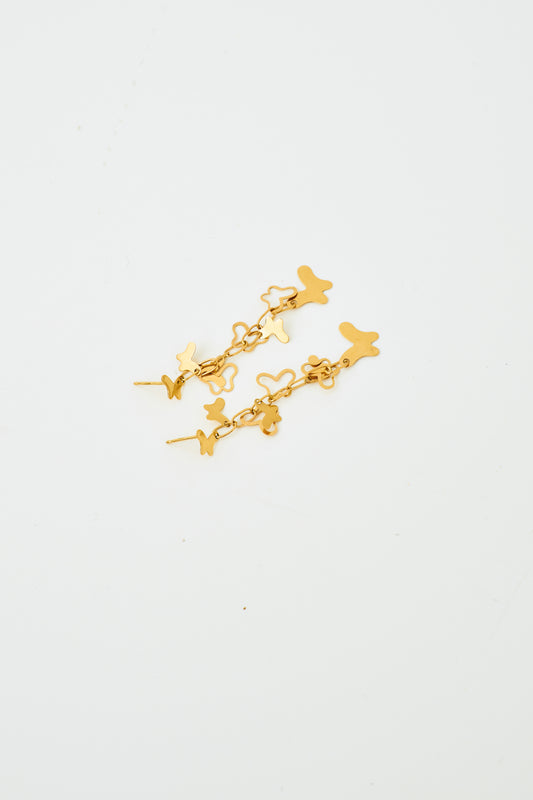 18K Gold Butterfly Earrings