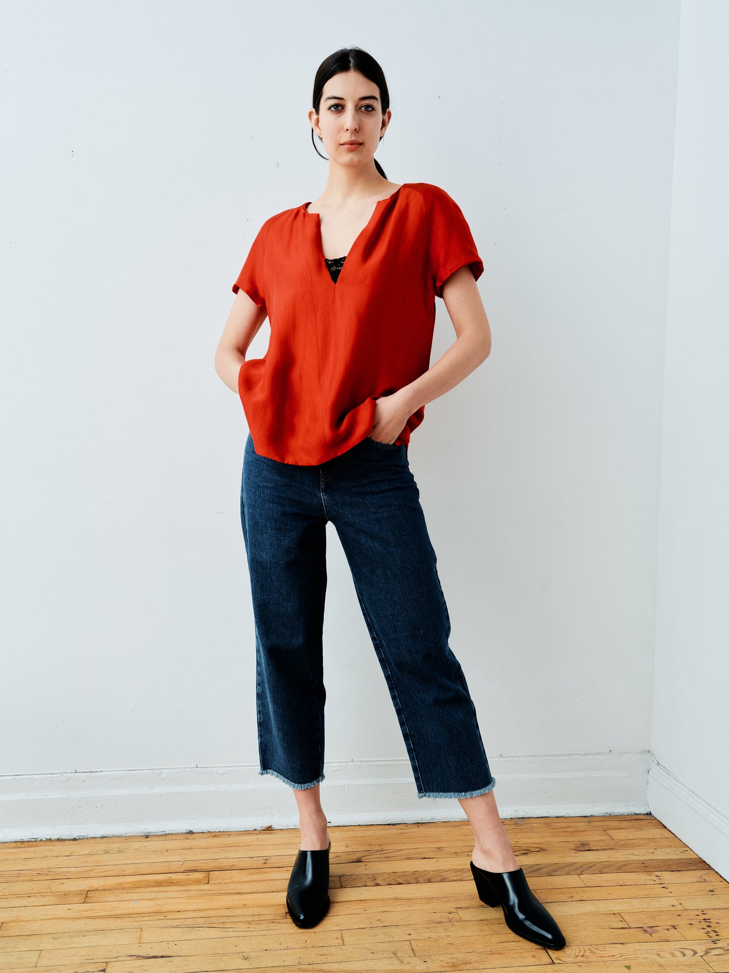 Red Silk Shirt