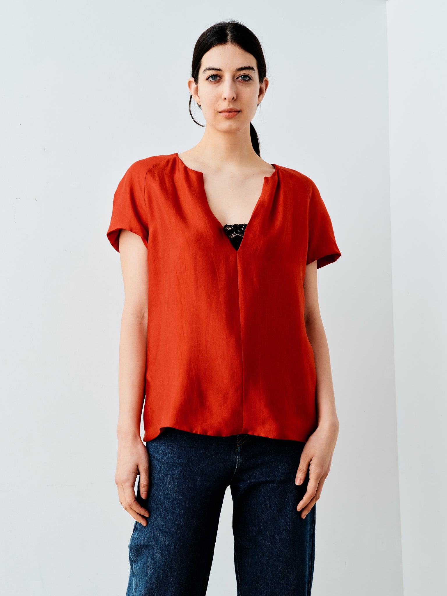 Red Silk Shirt
